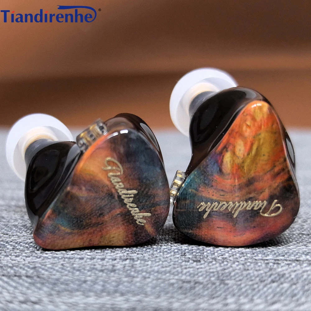 Tianrenhe TD19s beryllium diaphragm resin stable wood high-fidelity bass headphones 0.78 mm in-ear single-coil music earplugs