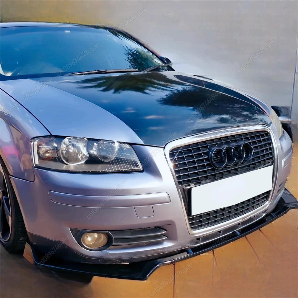 

Car Front Bumper Lip Diffuser Splitter Spoiler For Audi A3 8P FSI TDI TFSI 2004-2007 Pre-Facelift ABS Gloss Black Bodykit Tuning