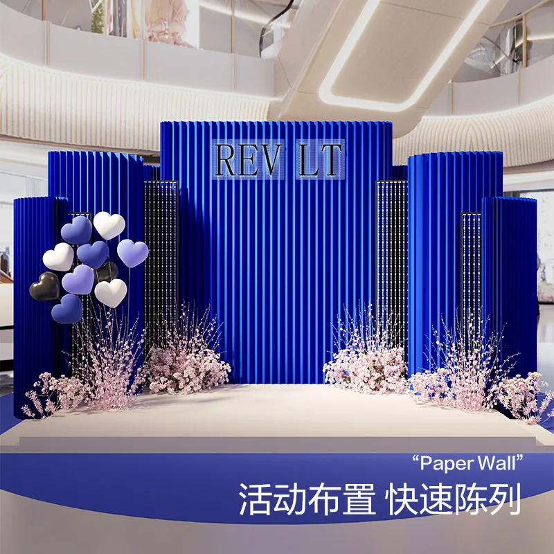 Paper Forest Screen Partition Wall Event Wedding Showroom Clothing Store Screen Commercial Folding Mobile Paper Screen Spot