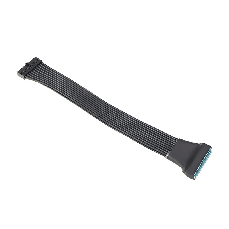 Cable de extensión de cabezal USB 3,0, adaptador de placa base extensor de cabezal interno de 19/20 pines USB 3,0 de perfil bajo de 5,9 pulgadas