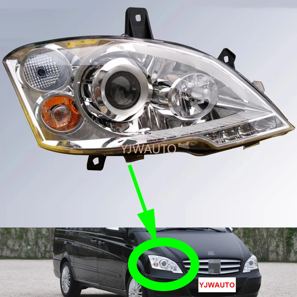 For Mercedes-Benz W639 W636 Viano Vito 2012~2015 Headlights Car Headlamp Assembly Replacement Front Whole Auto Light Assembly