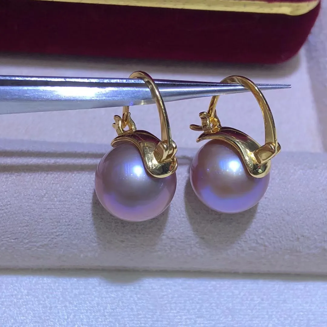 الجملة S925 فضة أقراط جبل النتائج إعدادات قاعدة تصاعد أجزاء ملحق ل 11-12 مللي متر اللؤلؤ 5 زوج/وحدة #3