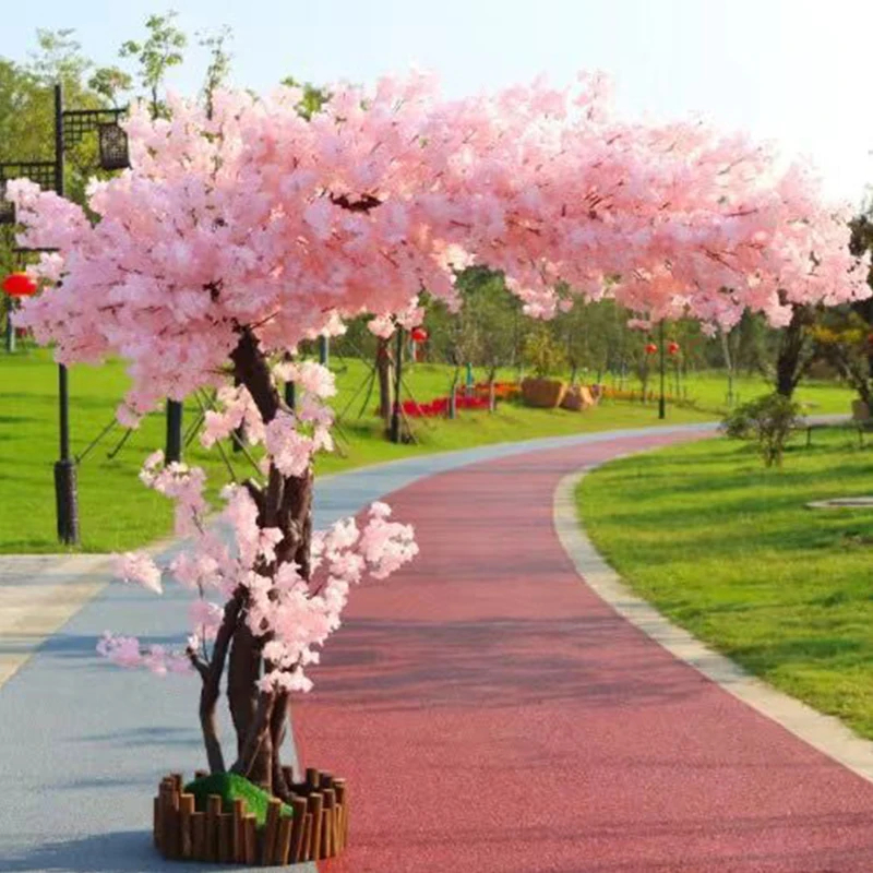 Artificial Cherry Tree Simulation Plant Wedding Party Festival Decoration Peach Tree Hotel Stage Outdoor Garden Decoration