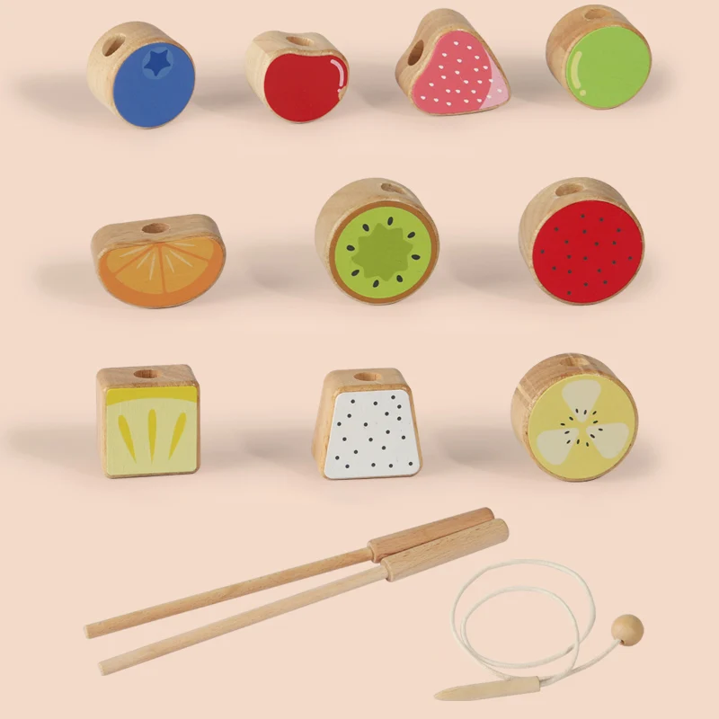 Grânulos de madeira mastery kit lógica jogo pensando treinamento empilhamento blocos cor forma correspondência laço grânulo para meninos meninas natal