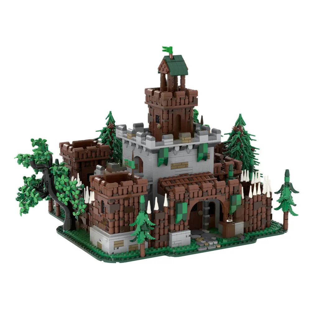 

MOC Forestmen's Castle Building Blocks Classic Tribal Castle Architecture Bricks Toy Adult Gift