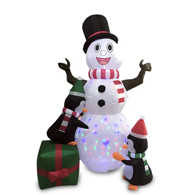 

1.8 meters Christmas inflatable air model penguin pile Christmas snowman scene courtyard party stage lights decoration ornament