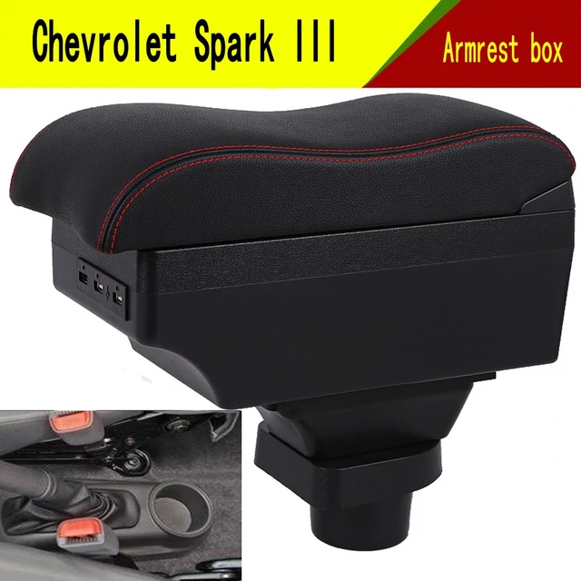 Dla Chevrolet Spark III Skrzynka podłokietnika Wspornik łokcia Skrzynka konsoli środkowej Centralny schowek na zawartość z uchwytem na kubek