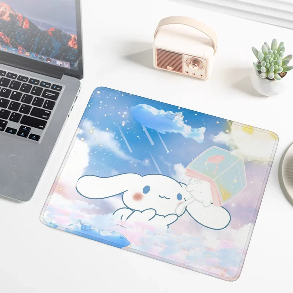 Cute Small Gamer Leather Keyboard Mat on The Table Cartoon Simple Sanrio Cinnamoroll Computer Mouse Pad Gaming Pc Accessories