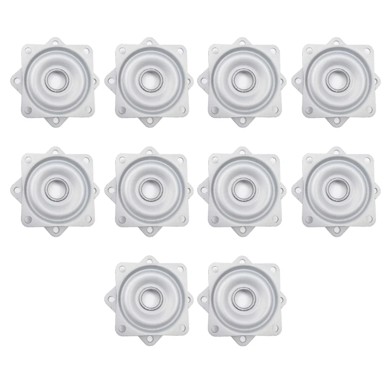 Y1UB 10pcs Rotating Bearing Plate Swivels Bearing for Turntable,Serving Tray Zinc-Plated Steel Turntable Swivels Base Durable