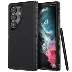 Dual Layer Slim Thin Hybrid Rugged Hard Phone Case for Samsung GalaxyS25 S24 S23 Ultra Plus FE OTT Armor Box Shockproof Cover