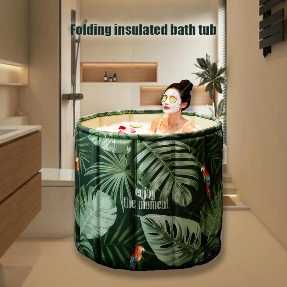 

Household large adult bath tub, Free installation folding bathtub, Down grade insulation Preschool swimming SPA pool, 80x66cm