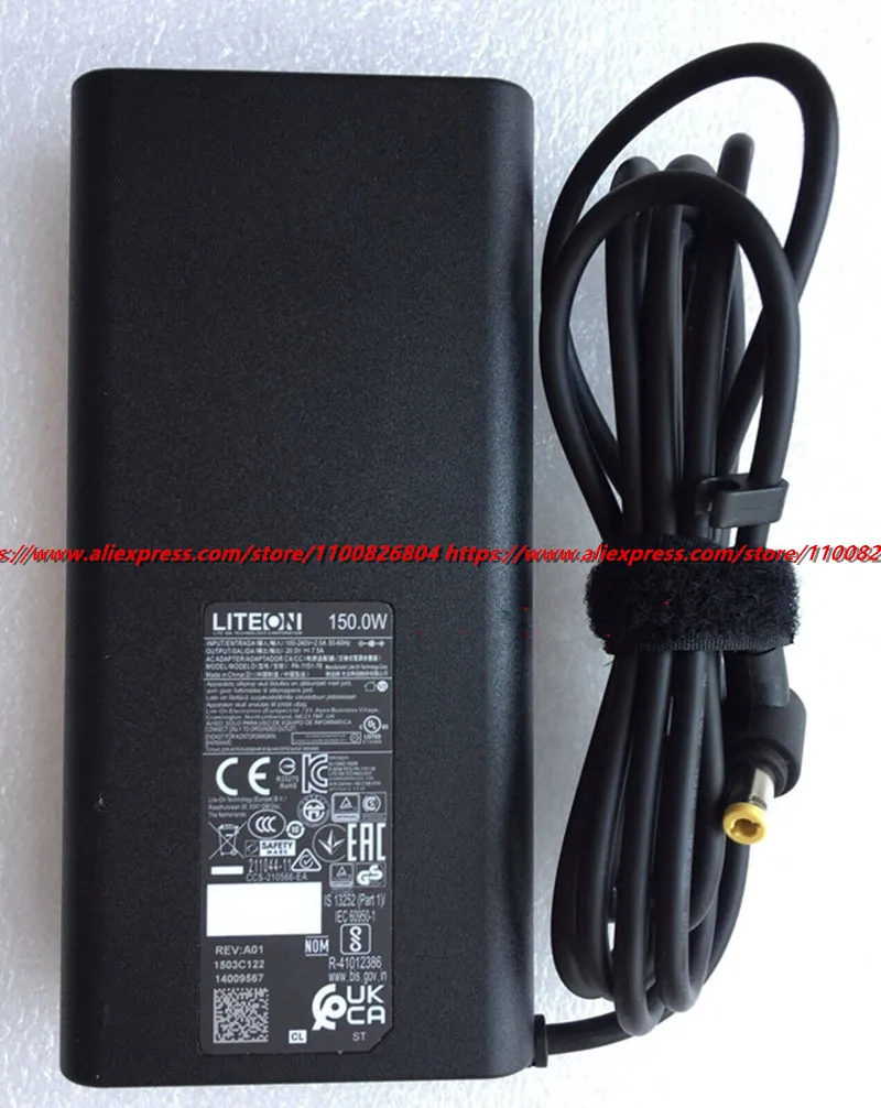 Imagem -02 - Liteon-adaptador ac Original Carregador de Laptop Fonte de Alimentação 20v 7.5a 150w 5.5x2.5 mm Pa115176