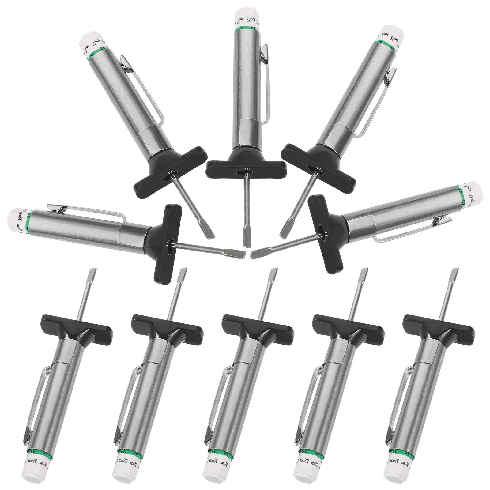

10Pcs Tire Tread Depth Gauge Portable Measuring Tool Accurate Reading for Car Tires Durable Design Tire Depth Gauge