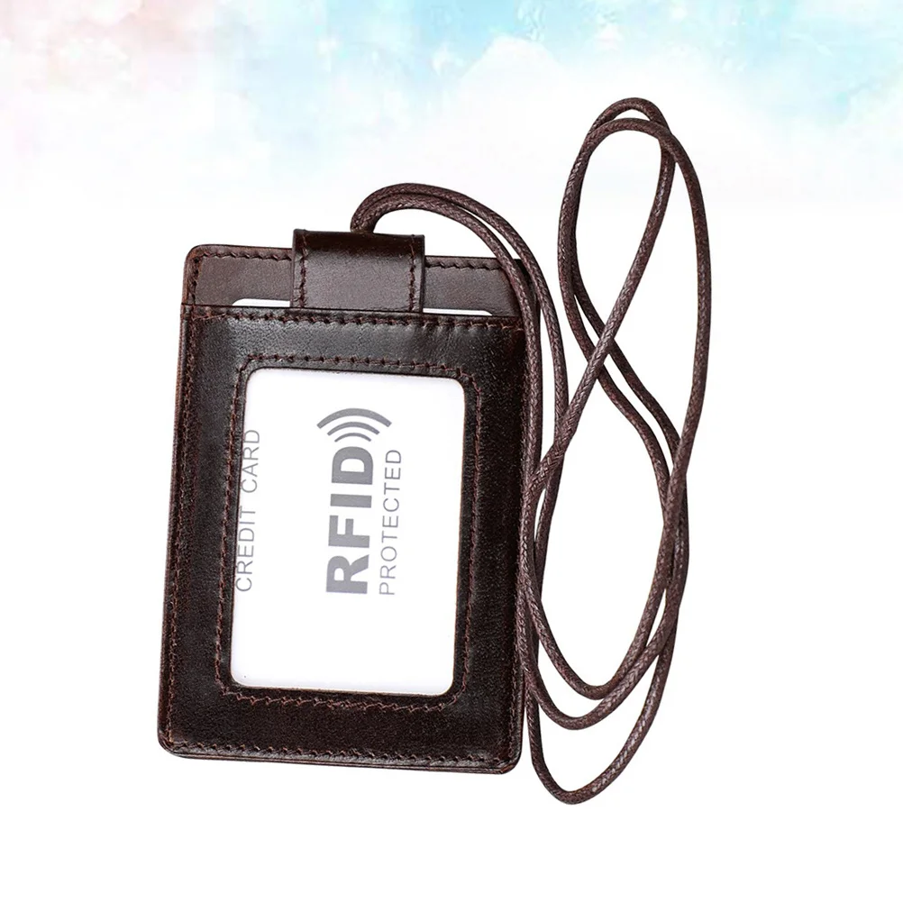 

Id Badge Holder Premium Name Tag Protector For Rfid Credit Cards Hang Neck Lanyard Rope Holder Office School Travel