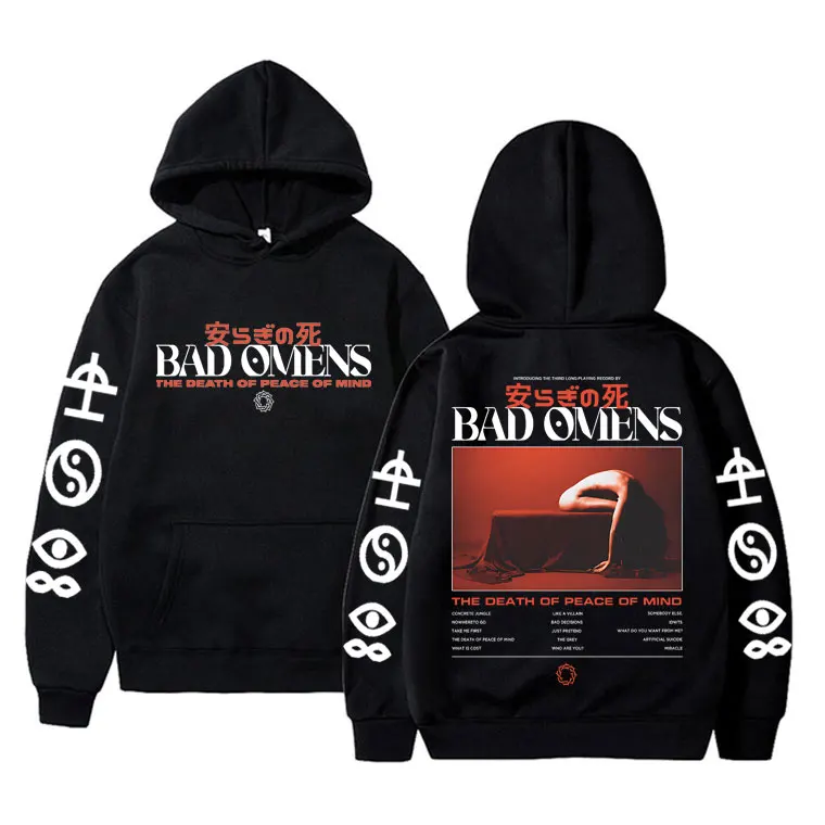 

Bad Omens Band THE DEATH OF PEACE OF MIND Music Album Print Hoodie Autumn Winter Men Women Clothes Men's Rock Retro Sweatshirts