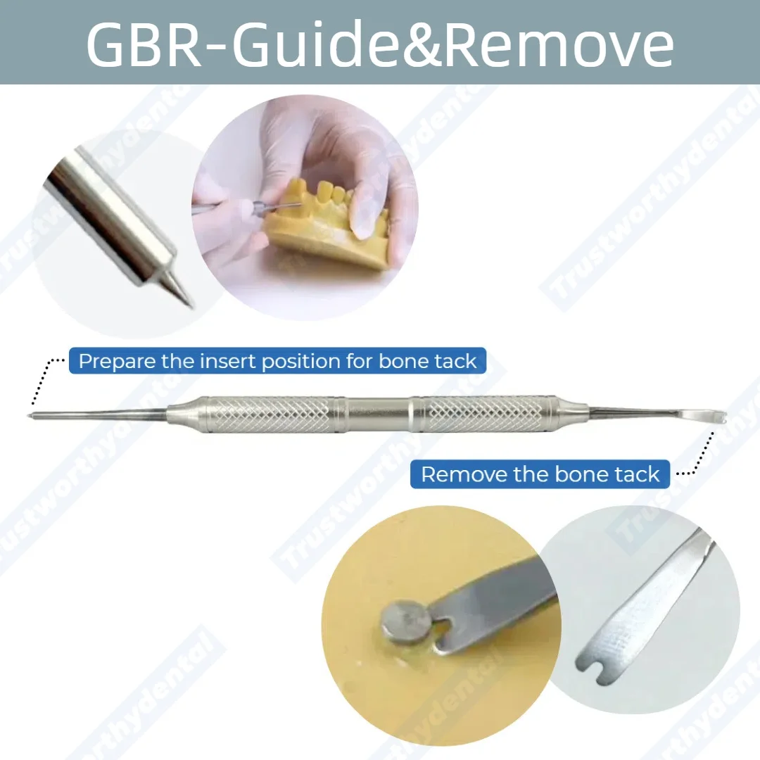 Dental Bone Tack GBR Titanium Driver Pins Case Membrane Alloy Fixation Stabilization Flat Headed Nail 3.75mm 5mm