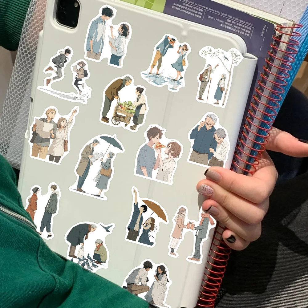 50 Stück Anime-Stil, sanfter Moment, Aufkleber für Telefon, Laptop, Sammelalbum, Skateboard, DIY, Graffiti, wasserdichte Aufkleber, kreative Geschenke – Detail 10