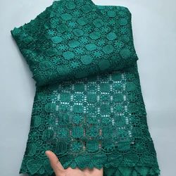 2025 Nigerian Cord Guipure Lace Fabric High Quality Knitted Water Soluble 5 Yard African Lace Fabric Party Dress for Women A4214