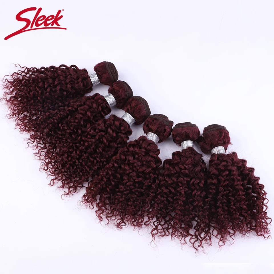 Grande Vendita Peruviano Crespo Riccio Fasci di Capelli Umani 6 Pz 99J Jerry Ricci Estensioni Dei Capelli Umani 100% Fasci di Capelli Umani di Remy