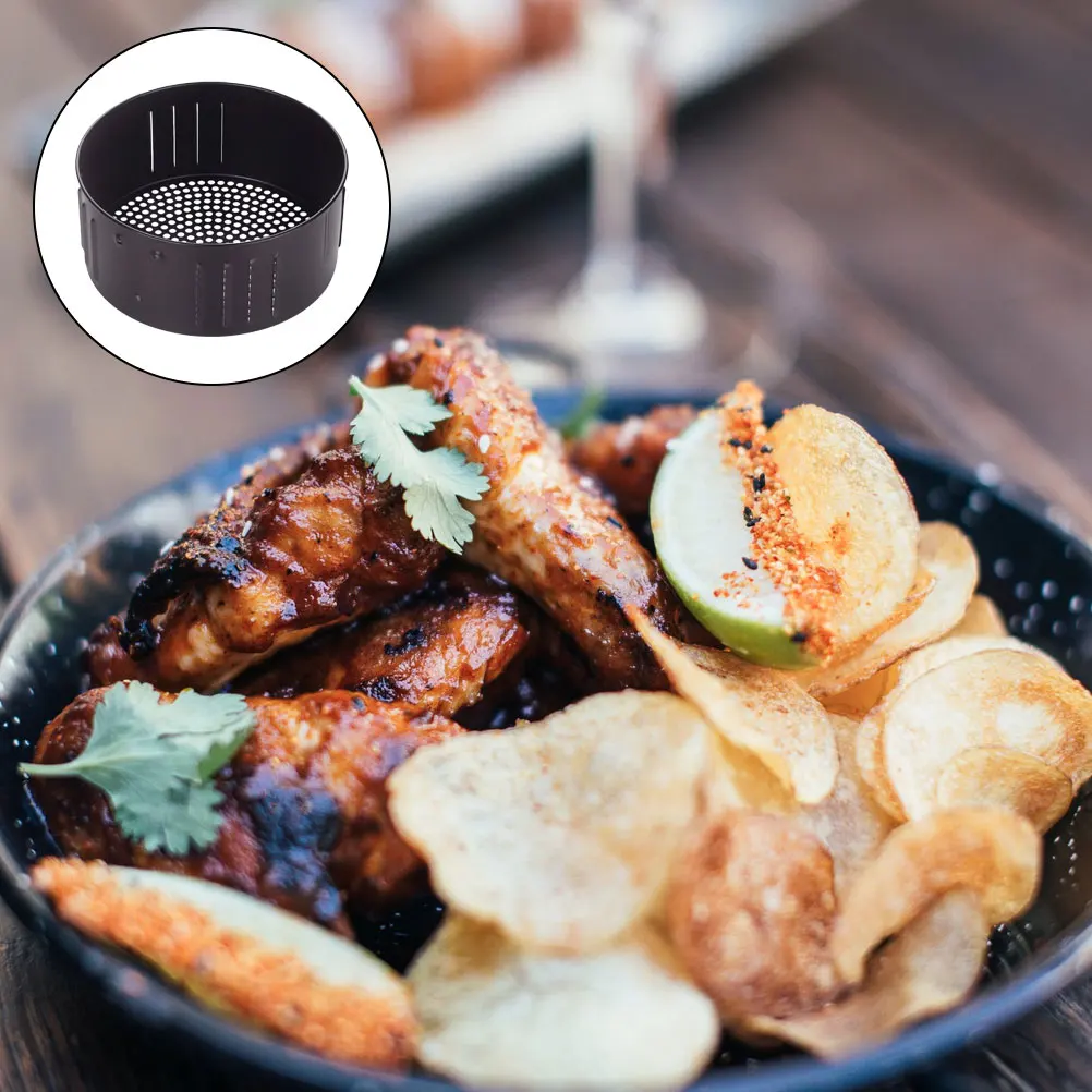 

1pc 3.5L Air Fryer Replacement Basket Non-Stick Dishwasher Safe Multi-Use Baking Food Basket For Chicken Wings Pizza Steak