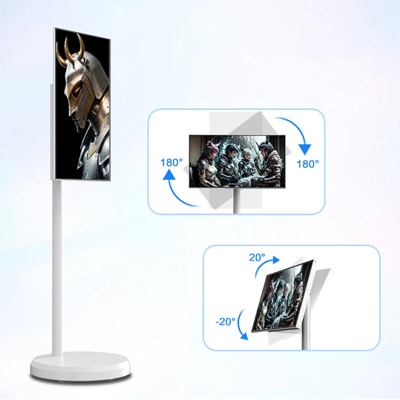 

21 27 32 Inch Portable LCD TV FHD IPS Touch Screen Smart Android System Mini Television with Wifi RJ45 USB NFC for Home Shop