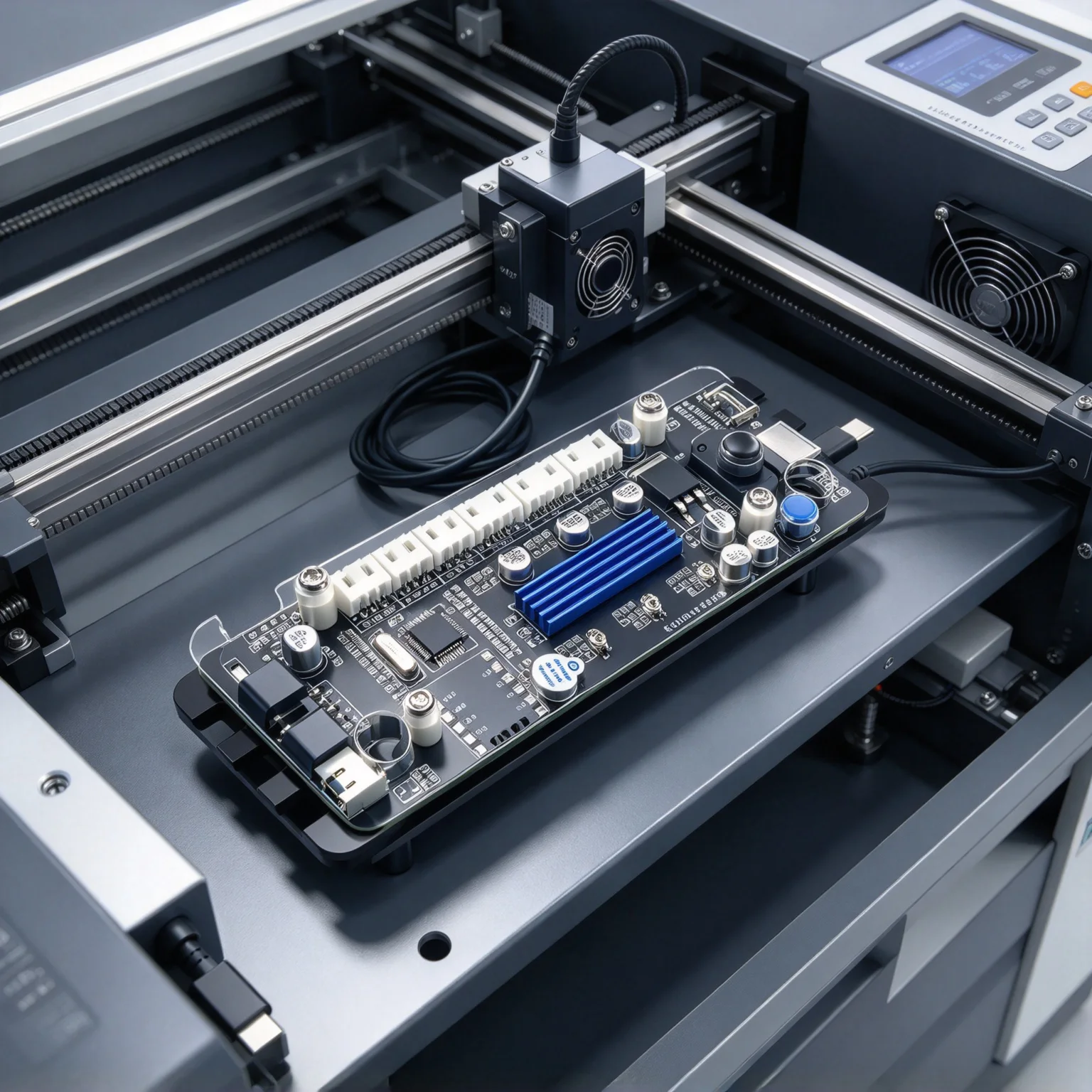 DIY GRBL 32‑Bit 4.0 Laser Engraver Control Board, Type‑C Port 2‑Axis Integrated Driver Controller, Support 5V 12V Power Supply
