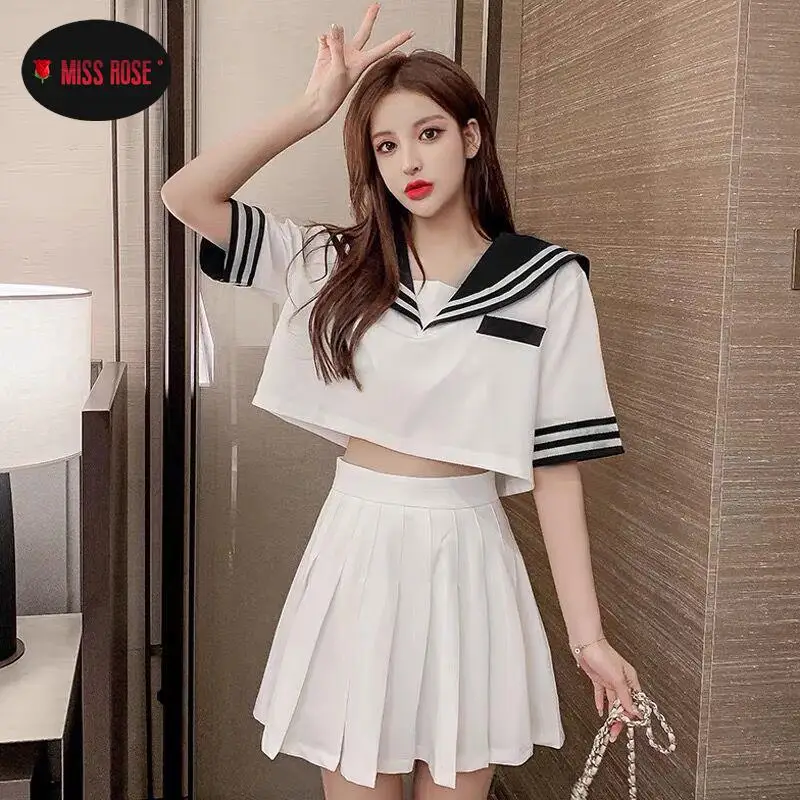 Mulheres Japonês Branco JK Uniformes College Middle School Estudantes Sailor Princess Lolita Anime Cospaly Role Playing Clothes