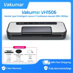 Vakumar VH1506 vacuum sealer machine sous vide Handle type 80Kpa multifunctional and convenient vacume sealer Household