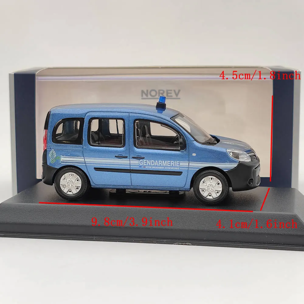 Norev 1/43 Kangoo Z.E.GENDARMERIE 2020 Niebieskie modele odlewanej ciśnieniowo Kolekcja samochodów Zabawki samochodowe Prezent