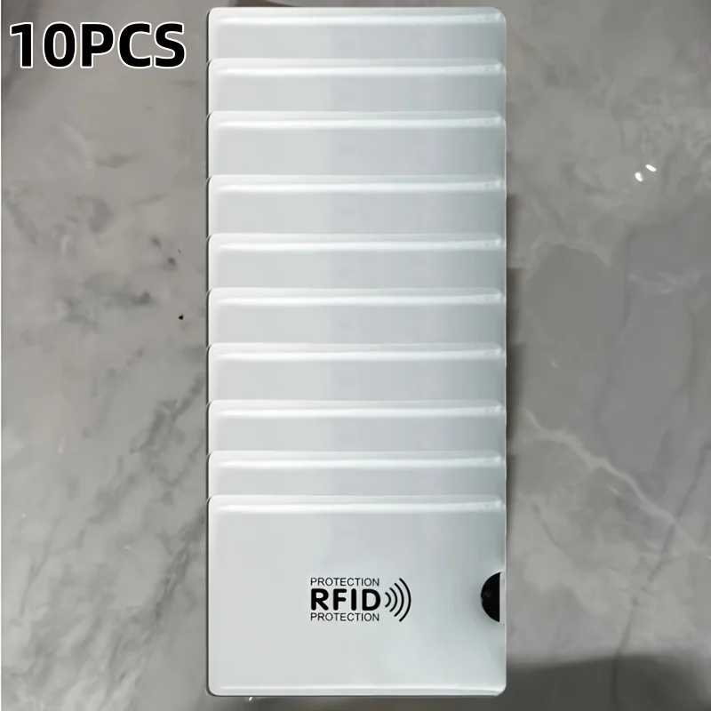 10 قطع من أكمام بطاقات حجب RFID - محفظة PVC خفيفة الوزن وحامل جواز السفر، - واقي NFC للسفر والاستخدام اليومي #6