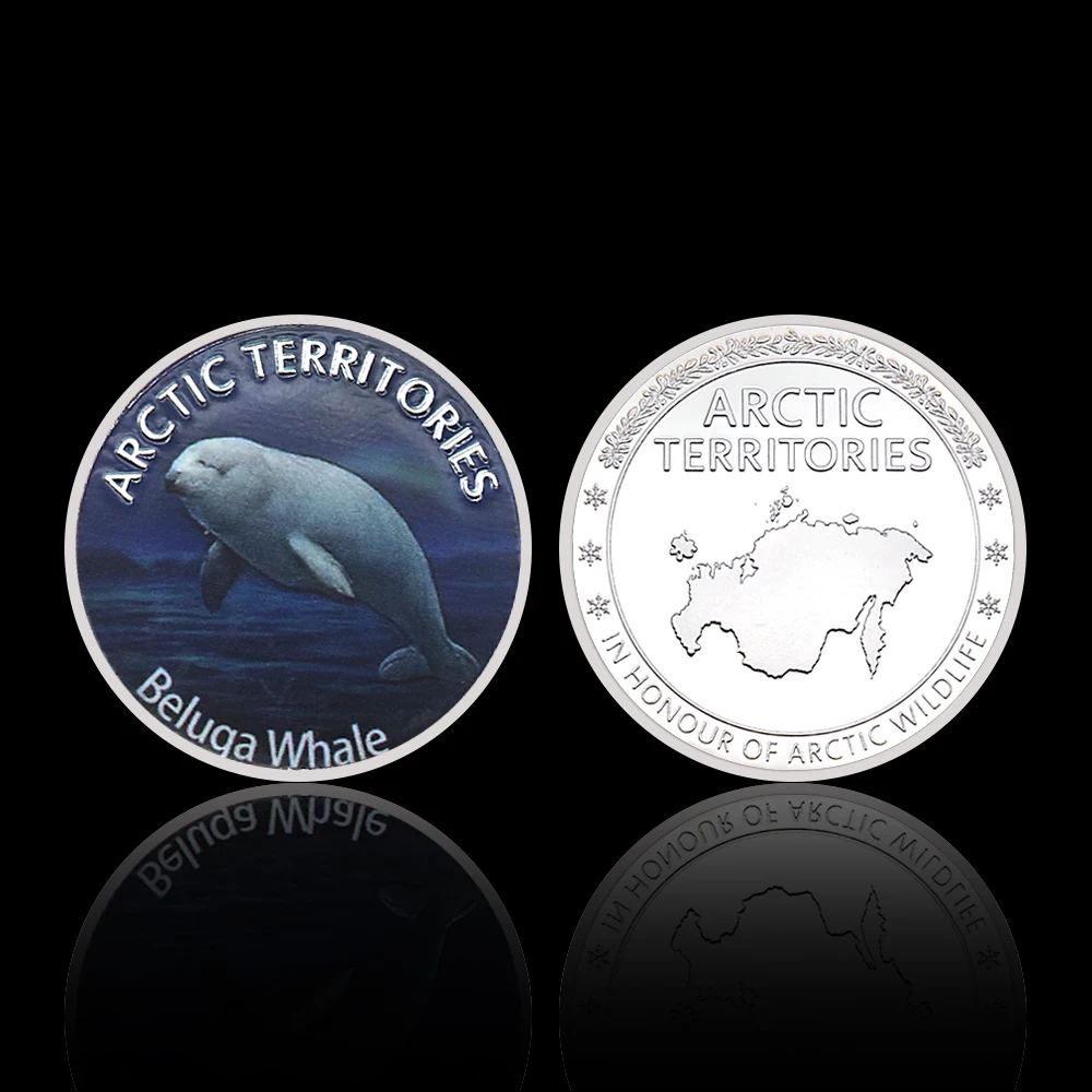 Arctic Territories Animal Commemorative Coin Silver Plated Collector’s Edition Gift Cherish animals in the Arctic Souvenir Gift