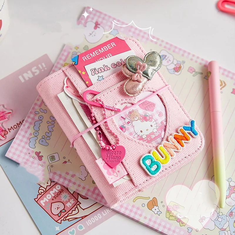

M5 Pink Blue Loose-Leaf Retro Portable With 40 Sheets Inner Page PU Clip-on Notebook Loose Leaf Notebook
