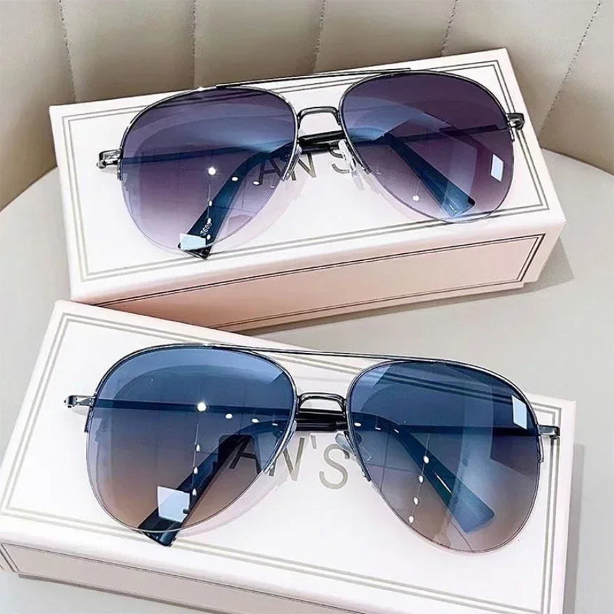 

Fashion Gradient Sunglasses Men Women Big Frame Pilot Sun Glasses Design Anti-reflective Lunette De Soleil Homme UV400