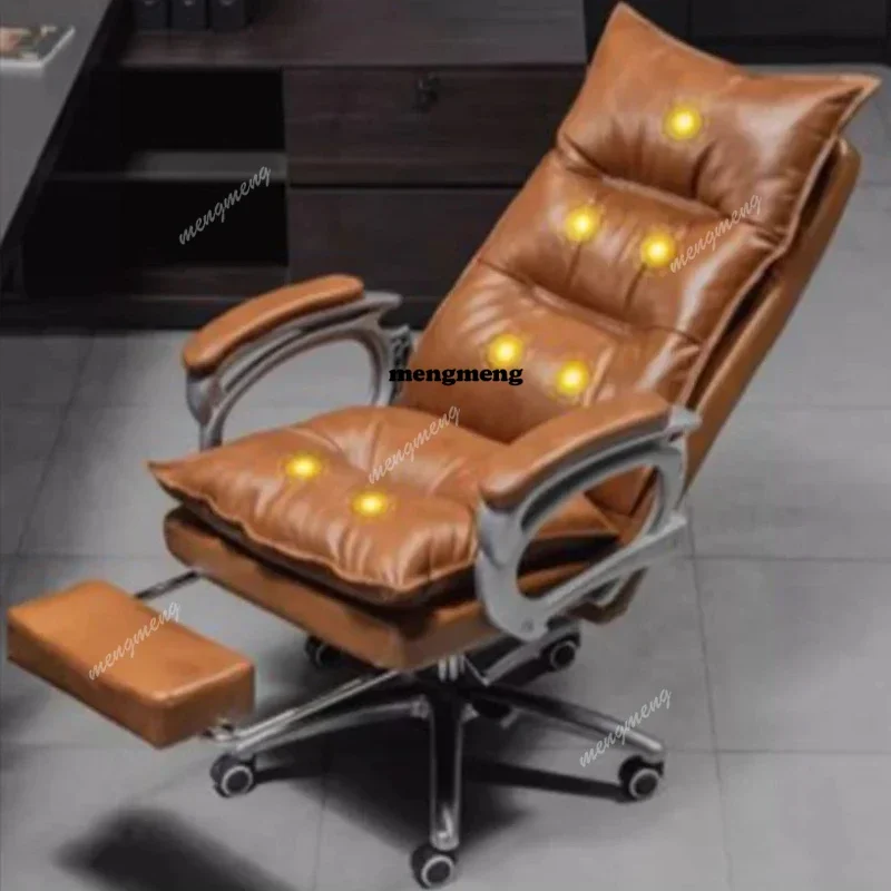 K182Executive Ergonomic Office Chair Support Back Designer Comfy Recliner Chair Home Bedroom Leather Bureaustoel Office Furnitur