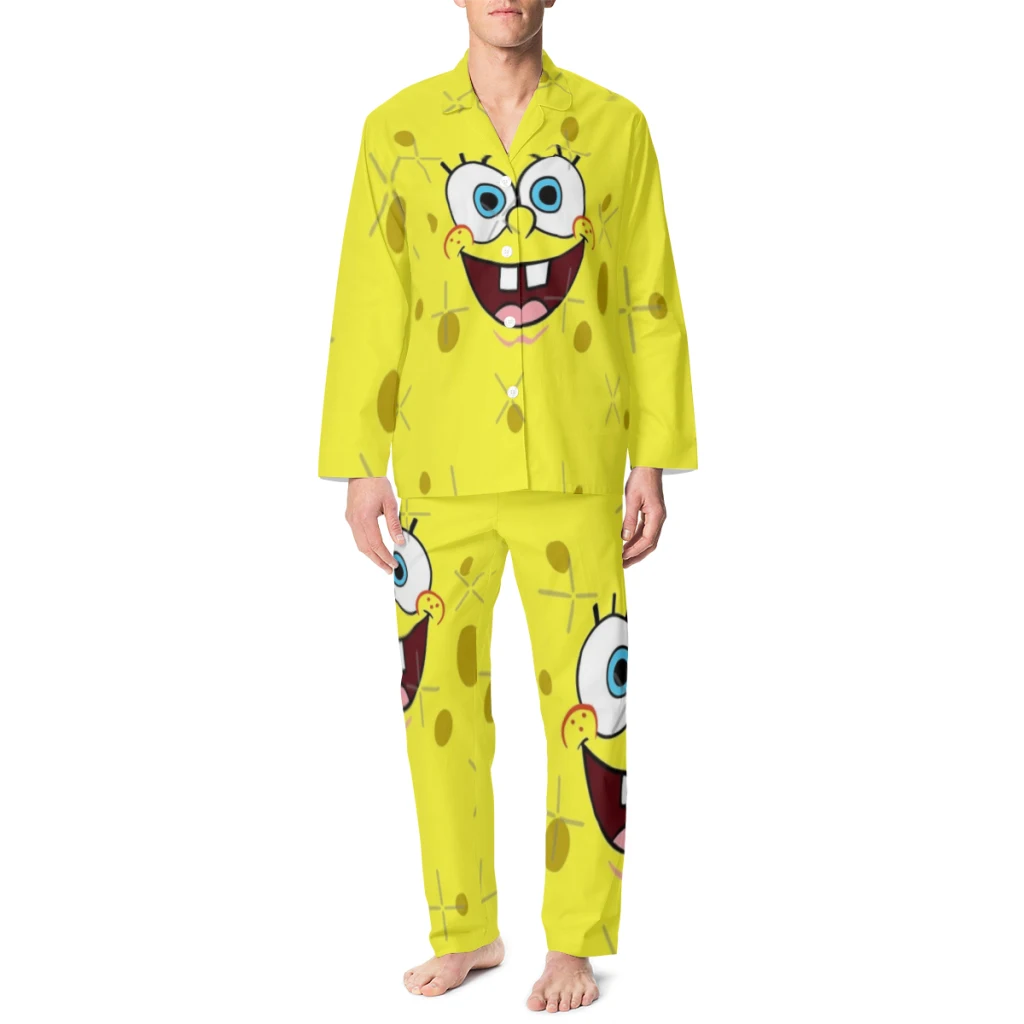 Spongebob Apron Printed Pajamas Men or Women | Cute Pajama Sets | Elegant Lounge Wear for Women | Soft Clothing