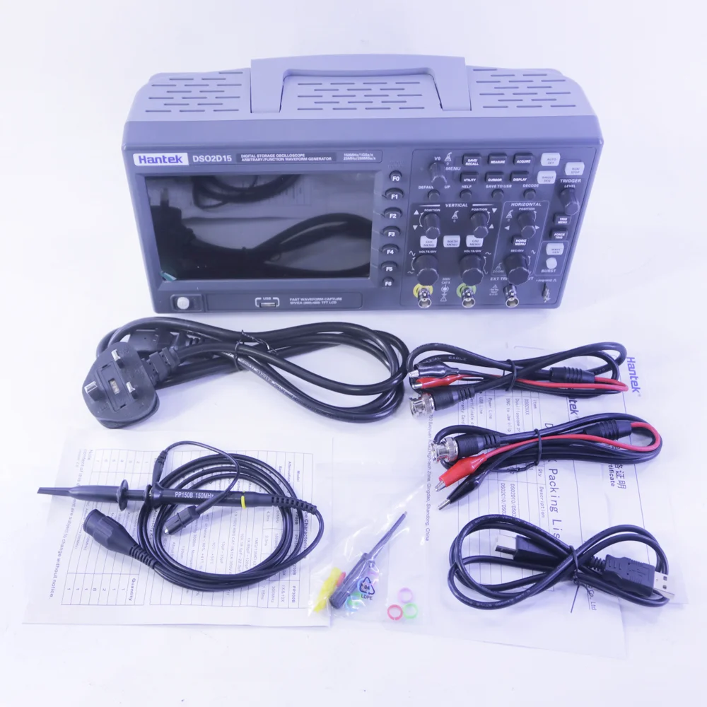 Hantek DSO2D15 Digital Oscilloscope 150MHz Channels 1GSa/s Waveform Generator