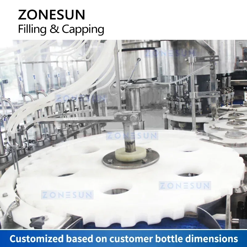ZONESUN Fiala automatica Fiala Bottiglie piccole Riempitrice e tappatrice Soluzioni orali Attrezzature per l'imballaggio ZS-AFC16P