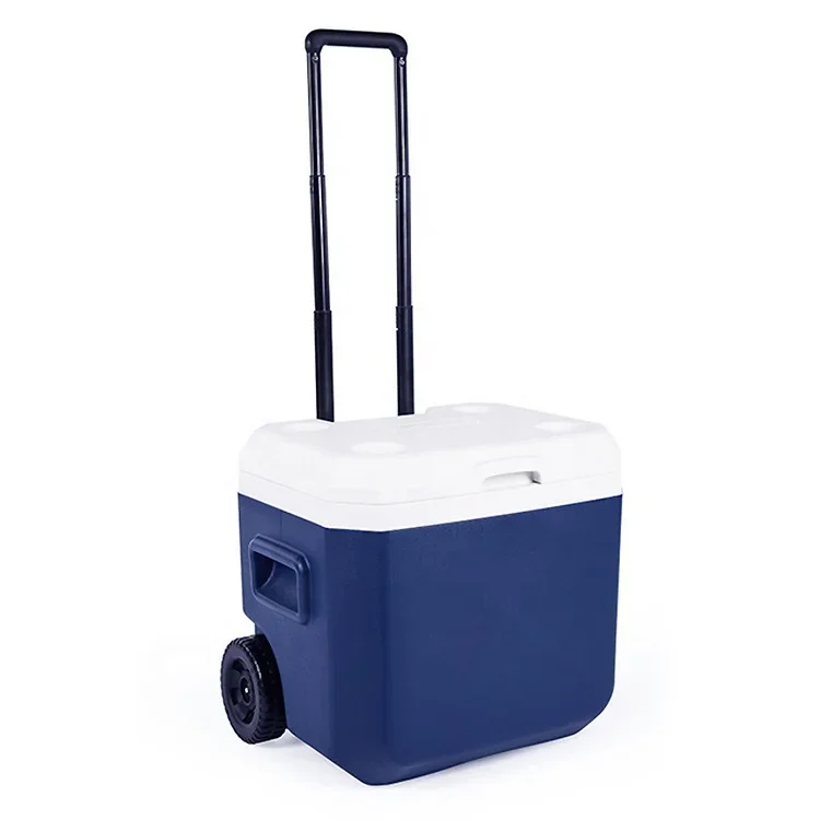 Ice Chest Cooler Box with Lock Wheel/Hard Can Coolers Keep Food Fresh Perfect for Fishing Boating