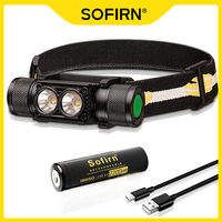 Sofirn Headlamp H25L 18650 Rechargeable 1200LM USB C Dual LH351D 90CRI 5000K Head Flashlight Camping Fishing Torch