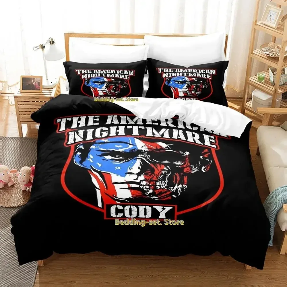 New Cody Rhodes American Nightmare Bedding Set Single Twin Full Queen King Size Bed Set Adult Kid Bedroom Duvetcover Sets Anime