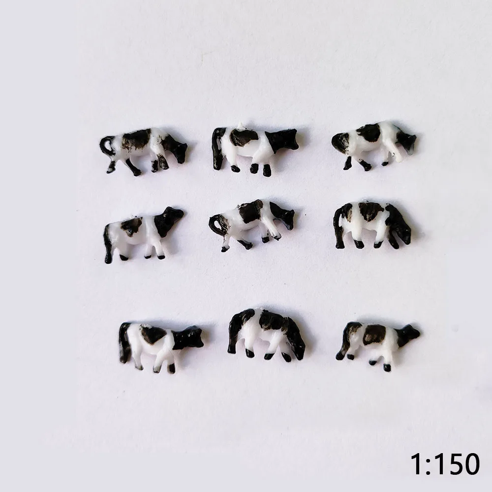 N Scale 1:150 Simulation Miniature Cow Animals Model For Diy Farm Building Sand Table Scene Layout Materials Diorama Kits