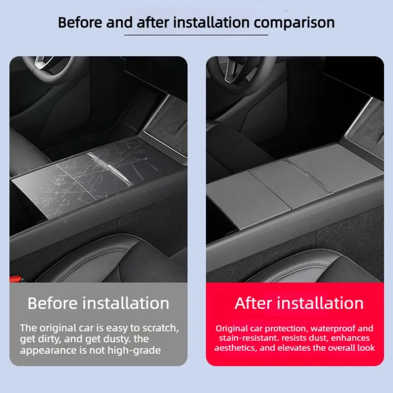 Silikon-Schutzmatte für die Mittelkonsole für Tesla Model 3 Highland 2024 2025 Model Y Juniper YL 2025 2026 Innenraum-Zubehör – Detail 6