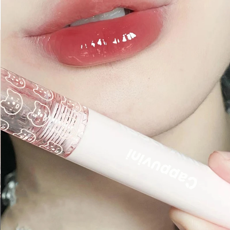 New Lip Glaze Mirror Lip Gloss 6 Colors Waterproof Nonstick Cup Lip Gloss Makeup Tint Dyeing Liquid Lipstick Makeup Cosmetic