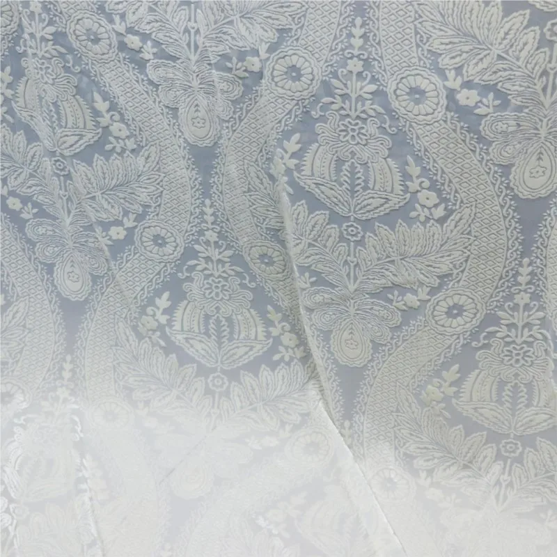 

Woven brocade velvety single-color mottled and burned velvet fabric nightdress dress cheongsam women's clothing