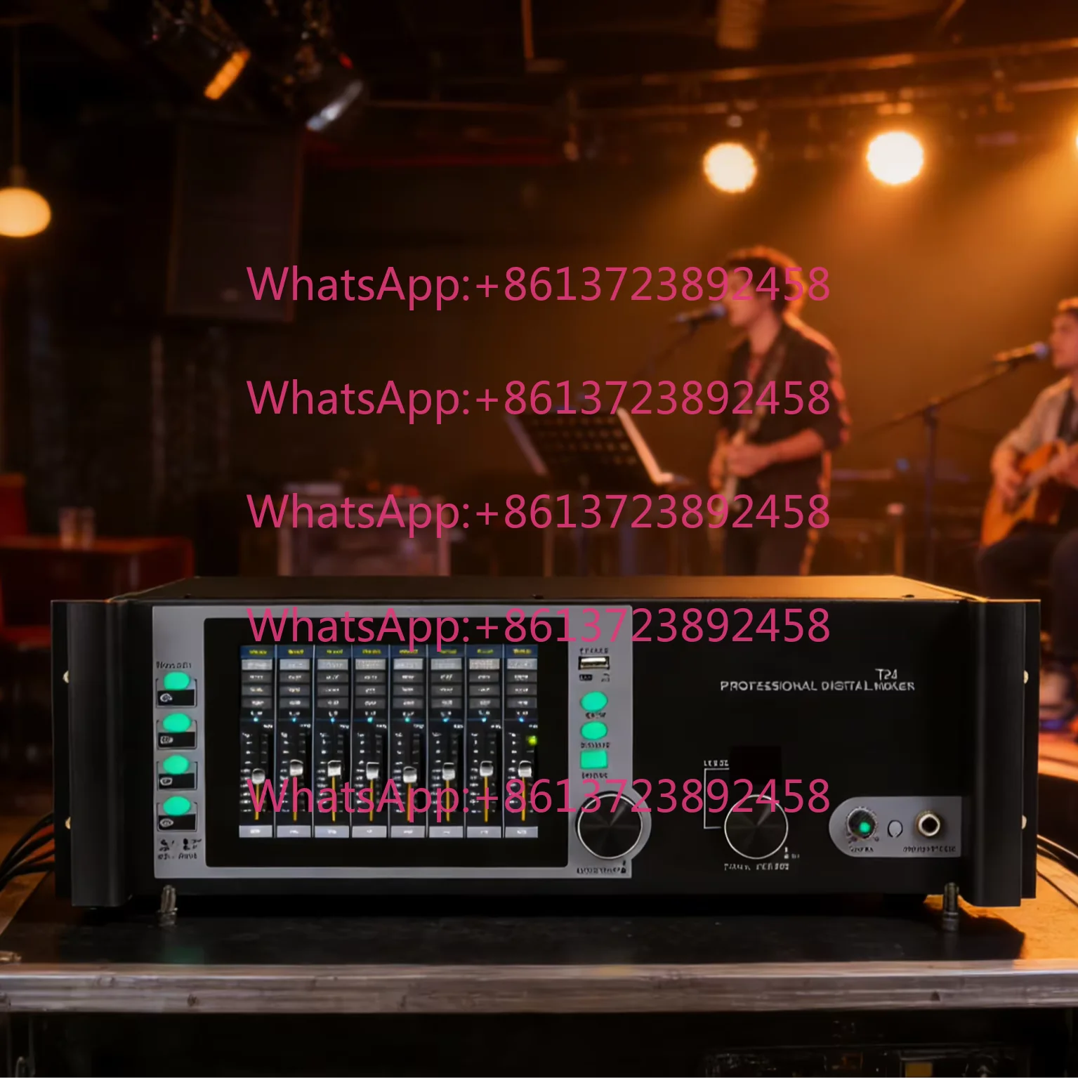 24-Channel Aluminum Digital Mixer Multi-Track USB Recorder with 4 Stereo Out Audio Processor and Wireless Control