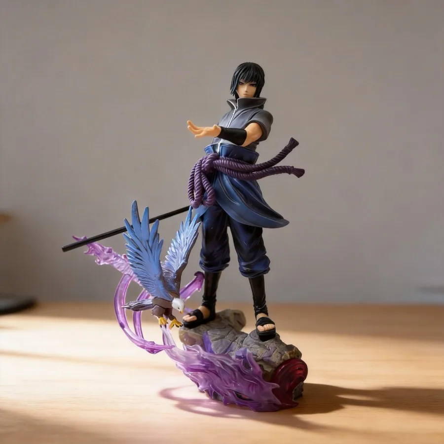 

Фигурка Саске Учиха из аниме Наруто, модель GK, статуэтка, украшение, 32 см, коллекция Qianyang Studio, декор, подарок для фанатов