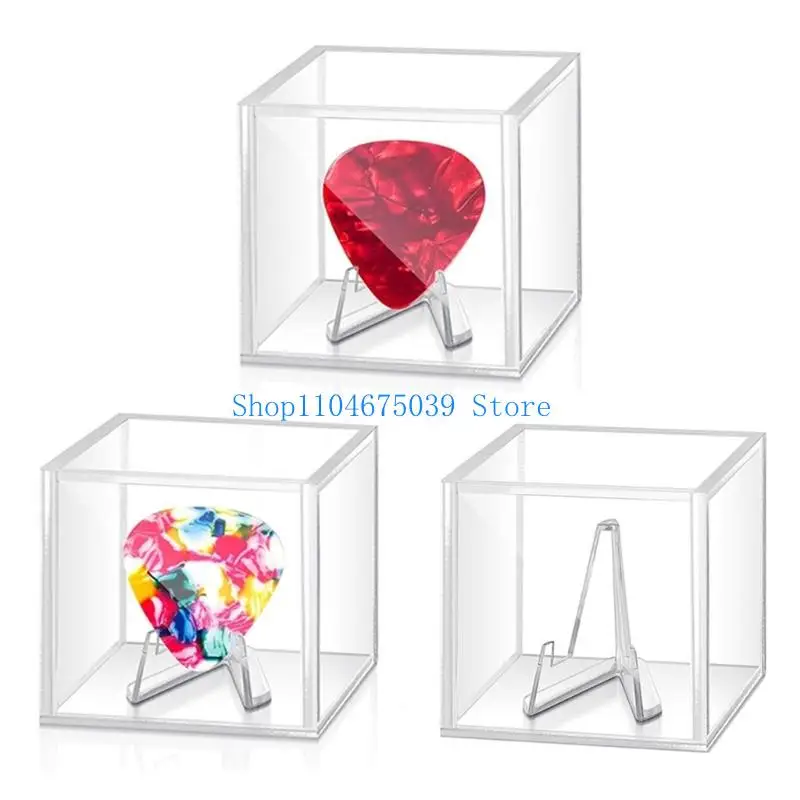 

5asd Acrylic Showcase Box Small Items Organizers Suitable for Rings and Picks Perfect for Collectors and Music Enthusiasts