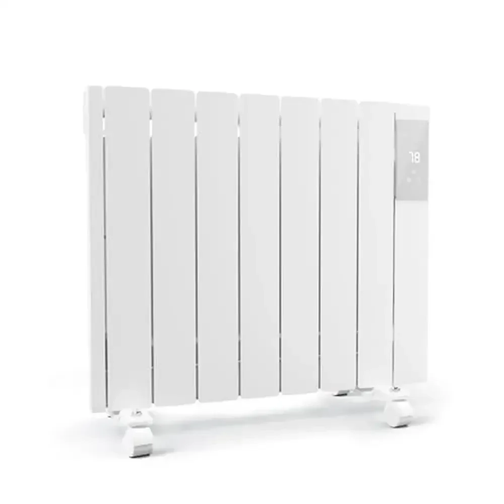 1500W Electric Panel Heater Aluminium Radiator Thermostat Timer Safety Protection Display Wall/Freestanding Quiet Warmth Bedroom