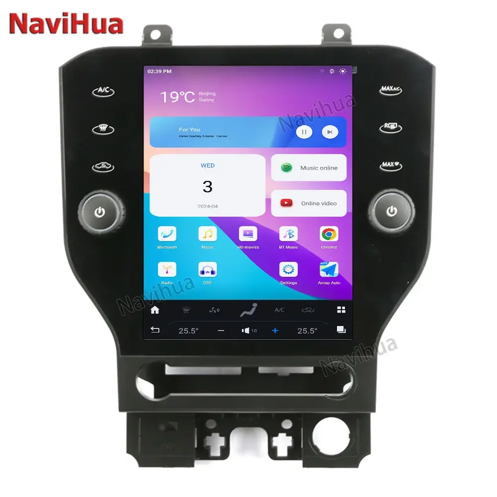 

NaviHua 10.5 Inch For Ford Mustang 2015 2020 Multimedia Android Car Stereo Radio Auto Headunit Carplay Monitor New Upgrade