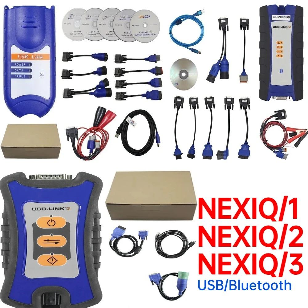 НОВЫЙ для NEXIQ1/2/3 USB BT LINK, точечная распродажа, диагностический инструмент для грузовиков, USB для Caterpillar для Cummins, сменные сканеры для тяжелых грузовиков